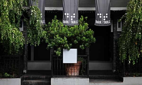 Dark table, blind dining restaurant