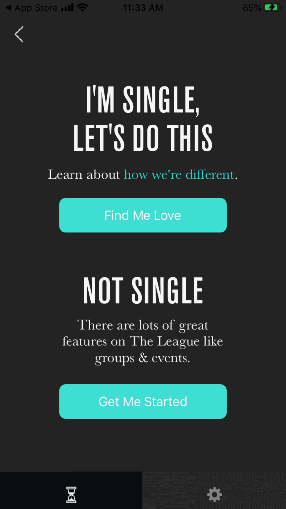 the league dating app timeout